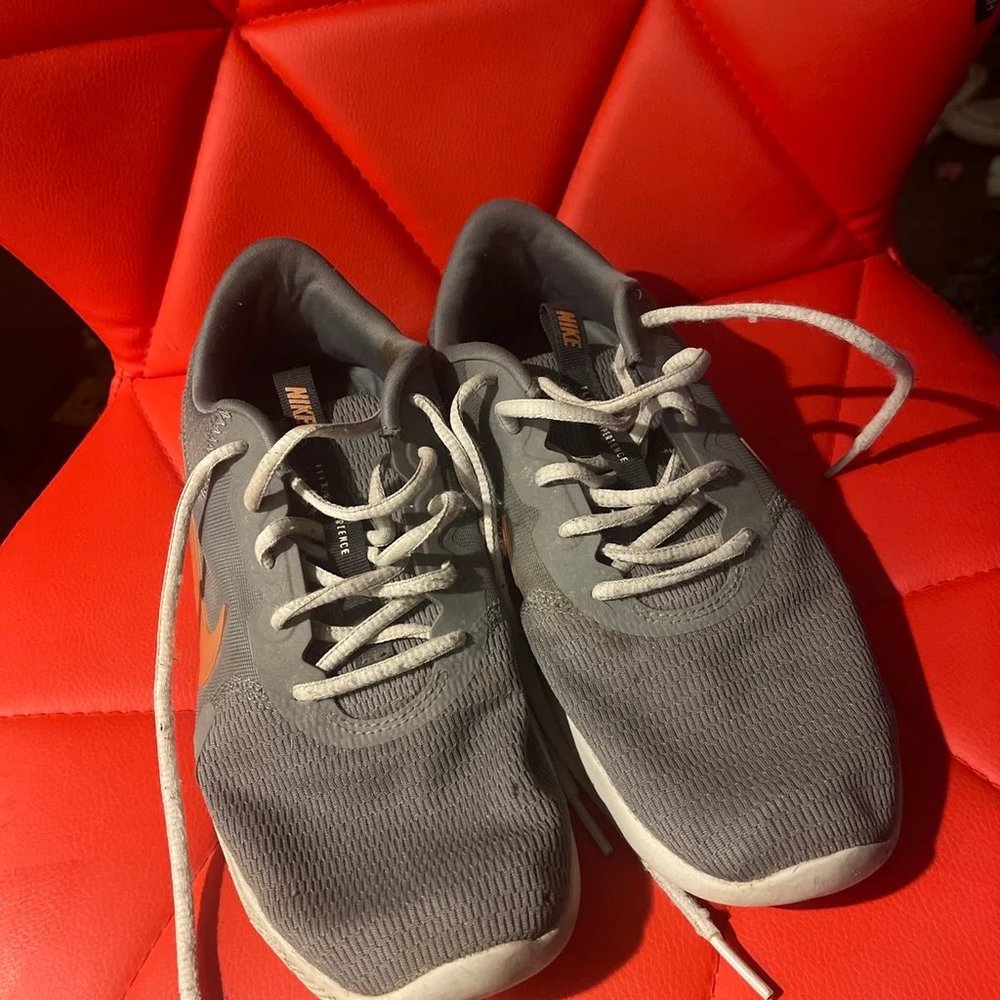 Gray Nike shoes